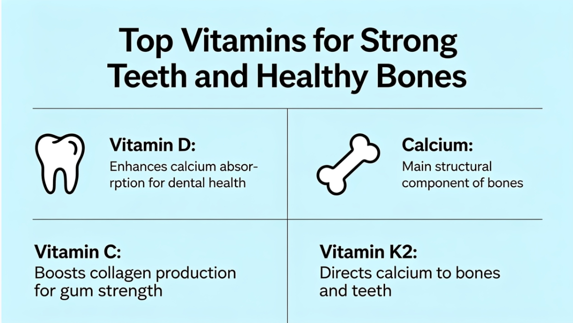 Top Vitamins for Strong Teeth and Healthy Bones