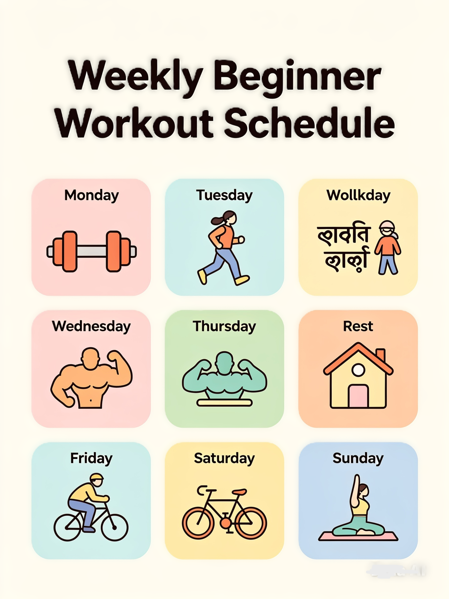 Weekly Beginner Workout Schedule