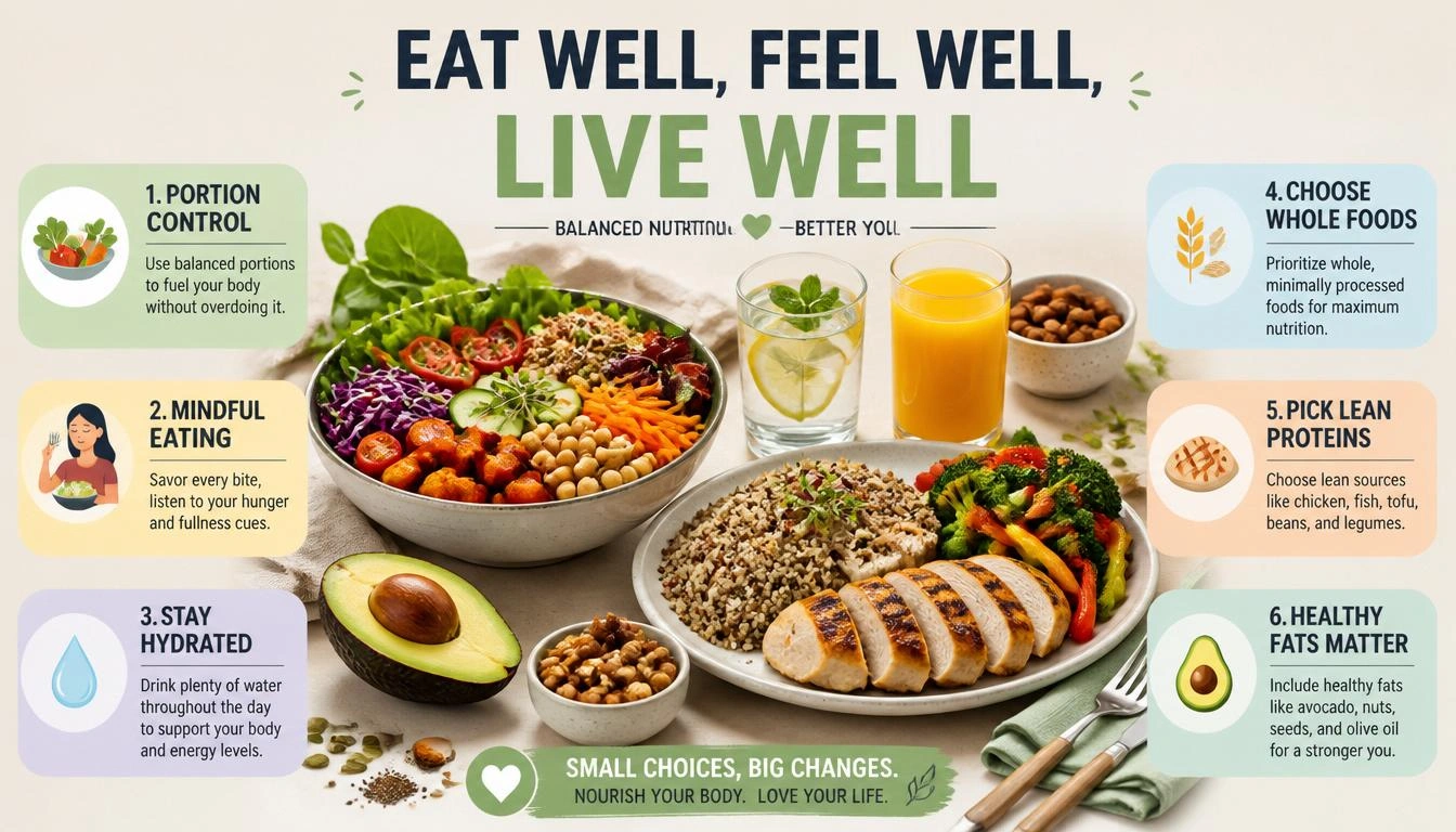 Healthy balanced diet for weight management
